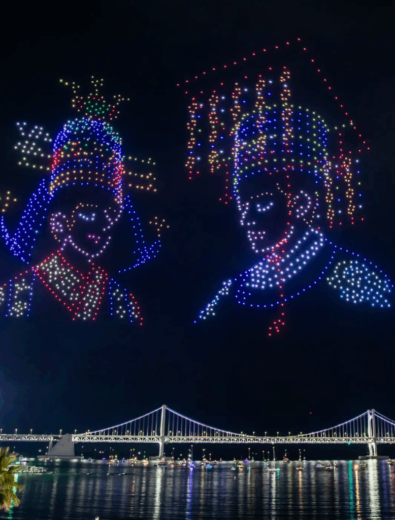 부산 광안리 드론 라이트쇼